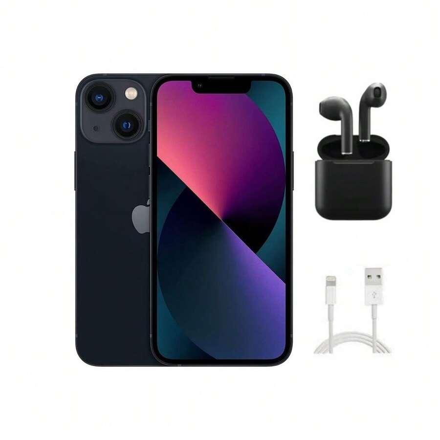 Apple IPhone 13 Mini A2481 (Fully Unlocked) 128 Midnight W/ Wireless Earbuds - 午夜級A級無線耳機 - 查看 1