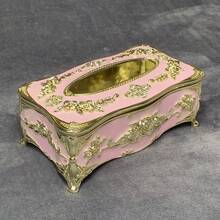 1PC European Luxury Home Desktop Tissue Box,Suitable For Living Room,Coffee Table,High-End Hotel Restaurant Kitchen,Napkin Extractor Box And Household Tissue Storage Box,The Ideal Decorative Piece For Hotel Coffee Tables And Dining Tables - Multicolor - View 14