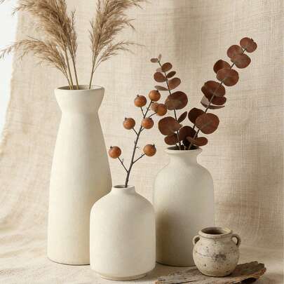 1pc/Set Of 3pcs Minimalist And Simple Flower Vase, Nordic INS Style Home Decoration Floral Vase For Living Room, Bedroom, Tabletop Decor