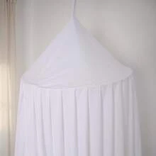 AUSALLA 1件装多功能婴儿床罩，遮光、防尘、防蚊、亲肤、透气，保护宝宝睡眠，无星星图案 - 白色 - 查看 6