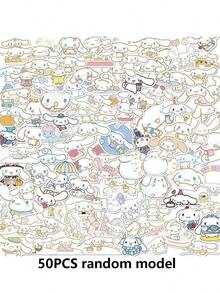 50/100/200pcs Cute Cinnamon Dog Cartoon Stickers, Sanrio Character Stickers, Fun Stickers For Gift, DIY Diary, Luggage, Scrapbook, Phone, Laptop, Kawaii Stickers - Cartoon - View 12