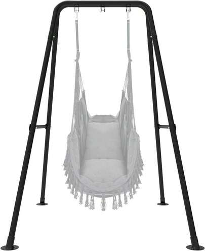 Taleco Gear Swing Stand, Max Load 330lbs, Heavy Duty ,Outdoor Or Indoor Hanging Hammock Chair Stand Only,Hammock Chair Not Include(Black)