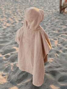 1条超柔软儿童浴巾，可爱卡通图案，厚实面料，吸水性强，适合0-8岁宝宝，是万圣节、圣诞节、秋季感恩节送给宝宝的理想礼物。 - 嬰兒珊瑚絨刺繡浴袍 - 查看 4