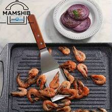 MAMSHIB Stainless Steel Spatula, Cake Spatula, Tiramisu Spatula, Steak Cooking Spatula, Pizza & Yogurt Angled Utensil, Suitable For Cast Iron, Nonstick Pans, Grilling, Pancakes, Burgers - Multicolor - View 7