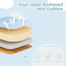 Submi - Silla de computadora ergonómica para adultos silla de computadora con soporte lumbar y reposabrazos abatibles silla de oficina de piel sintética para el hogar cómoda silla de PC Gamer - Azul claro - Ver 7