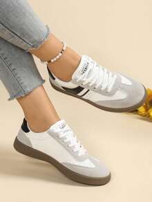 Giày thể thao nữ thường ngày, giày chạy bộ nhẹ cho mùa xuân, hè, thu, màu trắng, be, thích hợp cho thể thao, đi bộ, chạy bộ, mặc hàng ngày. - màu nâu - Xem 7