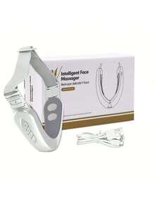 1个V型脸美容仪，EMS微电流按摩，6档面部按摩，V型脸紧致美容工具，便携式塑形紧致美容仪，学生/家庭使用，女性礼物，圣诞节/情人节礼物