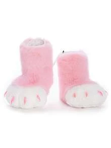 Furry Animal Paw Shoes For Adults Cosplay Wolf Cat Dog Fox Fursuit Feet Claw Boots Accessories - Hồng - Xem 4