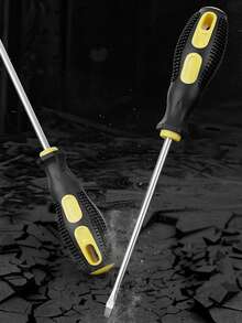 1 件装强力磁性螺丝刀 - 一字头冲击锤螺丝刀，符合人体工程学的防滑手柄，重型热处理钢制维修工具，适用于家居装修、DIY 项目、电子产品、家具组装、汽车和家电维修 - 彩色 - 查看 12