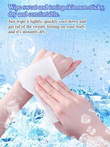 Cooling Wet Wipes, Refreshing Chilled Portable Wet Tissues, Cooling Effect -3.5C, Data From Third-Party Professional Testing Institution, Actual Effect May Vary - Multicolor - View 6