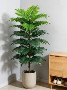 Cây cọ giả nhiều lớp, cao 70cm, 45 lá, kích thước lớn, cây Monstera nhiệt đới, cành cây nhựa Cycas, lá cây xanh, lá cây giống thật, cây Maranta dùng trang trí nhà cửa, sân vườn, tiệc tùng, văn phòng, đám cưới. - màu xanh lá - Xem 7