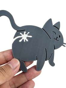 1个猫屁股造型面包夹 - 3D打印趣味厨房工具，塑料袋夹，可爱动物收纳配件，创意家居装饰礼品，轻巧设计，宠物爱好者必备。面包袋夹，零食袋封口夹。 - 彩色 - 查看 5