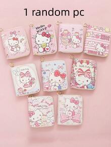 1个短款钱包，卡通可爱学生迷你拉链零钱包，适合女孩 - 彩色 - 查看 6