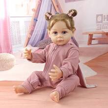 48cm Fully Vinyl Washable Simulated Doll Cute And Lifelike Reborn Dolls Playhouse Toys Birthday Companion Gift - Watermelon Pink - View 7