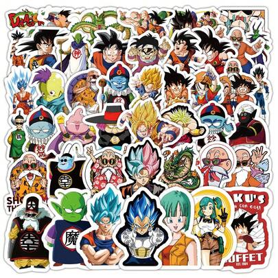 104pcs Dragon Ball Cartoon American Fantasy TV Series Fun Style Stickers, Movie Merchandise, DIY Personalized Idol Gift For Friends Birthday, Decorative Stickers Collection, Lovely Small Gift, Valentine's Day Gift, Collectibles