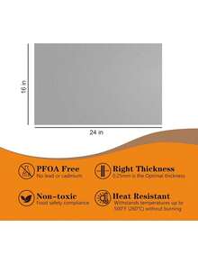 - Juego de 2 revestimientos de horno grandes plateados para parte inferior del horno sin BPA y PFOA, 16 x 24 pulgadas de grosor, resistentes alfombrillas de teflón antiadherentes para horno,40808280 - Naranja - Ver 6