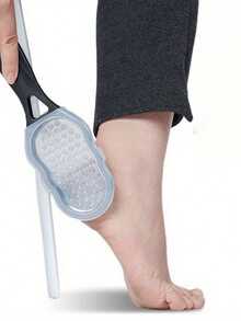 1pc Professional Stainless Steel Foot File With Anti-Splash Design, Ergonomic Handle & Coarse/Fine Grit Exfoliating Surface - Durable Plastic Construction For Home Spa Pedicure & Manicure Care - Perfect Holiday Gift For Graduation, Thanksgiving, Christmas - Multicolor - View 10