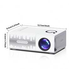 Portable Projector, Supporting 1080P High Definition, USB Connection, Equipped With Remote Control, Compatible With Smartphones, Tablets, Laptops, TV Sticks And USB Drives, Compact Design, LCD Display, High-Definition TV Input, Native Resolution 1280*720, Providing A Large-Screen Viewing Experience. Full HD Projector - Xem 2
