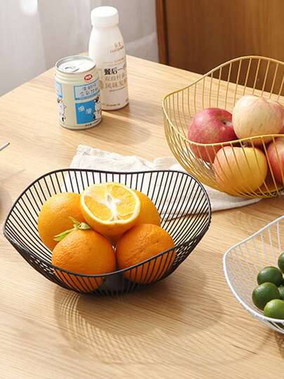Iron Fruit Basket, Modern Kitchen Vegetable Basket, Draining Basket, Home Living Room Snack Fruit Plate, Fruit Bowl