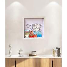 caja de archivosCaa de sora de recuerdos de ae de 12 pulgadas caa de sora de carga super con diseño de mapa conserva entradas para concios y recuerdos de aventura blanco 12 x 12 pulgadascaja de archivos - Blanco 12 x 12 pulgadas - Ver 2