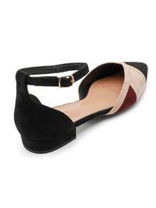 Escarpin-Derby Bicolore à Brides Croisées - Black 9832 - View 4