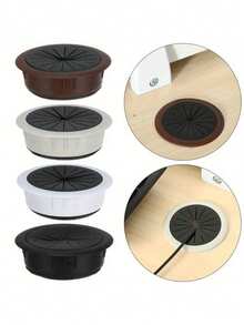 2个装电脑线缆孔盖板，办公线缆盒盖，整理器五金件，线缆夹扣，实用桌面线缆固定器，多色 - 彩色 - 查看 1