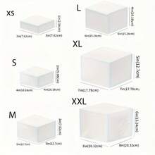 6-Piece Set 3-8 Inch White Acrylic Cube Display Bases - Buffet Stands, Display Risers Stand, Home Decor Display Holders & Storage Boxes, Ideal For Showcasing Jewelry, Accessories, Ornaments, Suitable For Parties, Birthdays - Default - View 4