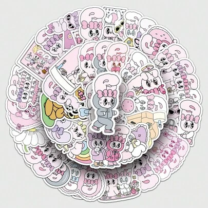 50pcs Cute Colorful Animal Stickers, Great For Decorating Luggage, Water Bottles, Skateboards, Helmets, Making Albums, Phone Cases And Laptops.