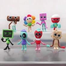 8PCs Mini Anime - Cute Collectible Statue For Desk Decor, Perfect Gift For Anime Lovers And Geeks, Cartoon Character Model - Nhiều màu - Xem 7