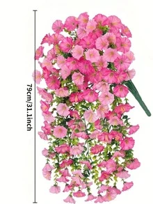 2 piezas de flores colgantes artificiales de violeta, flores de violeta de seda con hojas de eucalipto, plantas colgantes realistas resistentes a los rayos UV para decoración del hogar, boda, fiesta, interior y exterior, regalo para el Día de la Madre, Acción de Gracias, Navidad y Año Nuevo - Multicolor - Ver 12