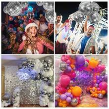 5/10/20个银色迪斯科球气球 - 22/18/10英寸，4D迪斯科球气球，适合迪斯科派对装饰 | 70年代派对装饰，迪斯科装饰 | 妈妈咪呀主题派对 - 彩色 - 查看 4