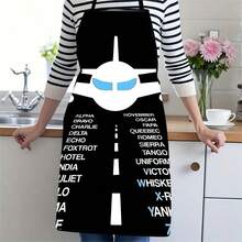 1PC Creative Text Theme Kitchen Apron, Suitable For Household Kitchen Cooking, Baking, BBQ, And Patio Use, Or Both Men And Women, A Unique And Creative Gift - Multicolor - View 13