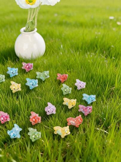 10/20 Pcs Mini Resin Shimmery Axolotl Figurines, Cute & Exquisite Ornaments, Perfect For DIY Fairy Garden/Glass Terrarium/Potted Plant Decor/Micro Landscape Crafts/Garden Decor/Car Interior Accessories/Party Favors, Ideal Birthday Gift (Random Colors)