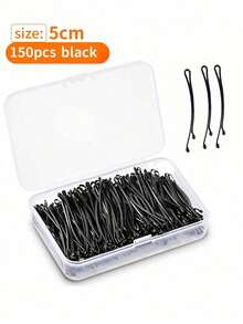 50pcs Women All-Match Minimalist Black, Brown, Gold Simple Straight Barrettes, Fashion Versatile Elegant Hair Clips For Daily Outfit, Hairstyle, Face Washing, Makeup Accessories, Claw Clips, Hair Slide, Hair Claws, School Stuff, Hair Accessories - Shape - View 14