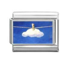 1件DIY照片模块化手链，饰有心形、眼睛、蝴蝶和花朵元素，适合作为派对礼物送给朋友/情侣，适用于圣诞节、新年、万圣节、情人节等场合，设计精美，不锈钢材质，本地制造，适合所有季节，可用于学校、派对、毕业典礼等场合。