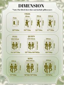 1件印花床笠（不含枕套），鼠尾草绿抽象叶子印花，亲肤床垫罩，图案印花床垫保护套，舒适柔软，透气保暖，多种尺寸可选，适用于标准双人床/单人床/大号双人床/特大号双人床，可机洗，家居装饰，房间装饰，卧室装饰，通过Oeko-Tex认证 - 彩色 - 查看 3