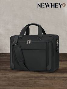 NEWHEY 15.6/17.3 Inch Men's Business Laptop Bag, Large Capacity Briefcase Fits A4 Documents, Water-Resistant, 3-In-1 Shock-Proof Messenger Bag For Business, Travel, Interview, Office, School - Multicolor - View 2