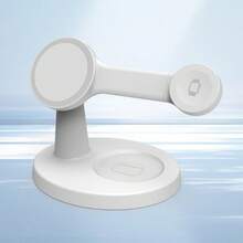 可折叠三合一无线充电座，兼容苹果 MagSafe 充电器支架，快速磁吸式无线充电座，兼容 17/Air/16/15/14/13/12 系列，兼容 Pro，兼容 Ultra - 黑色 - 查看 8