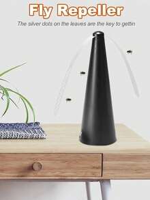 DeTODO Ventilador repelente de moscas y asesino de mosquitos multifuncional para exteriores - Funciona con batería, atrapa bichos de cocina automático - Negro - Ver 9