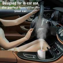 1 Aromatherapy Diffuser And Humidifier | USB Charging, Night Light Color-Changing LED, Multi-Color Ambient Light, Evaporative Humidification, Cold Mist, Plastic Material, Suitable For Vehicles, Bedrooms, Offices - Vibrant Colors & Clean White - View 10
