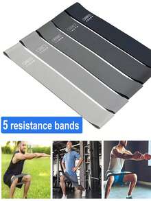 1 Bộ dây kháng lực tập yoga màu xám và đen, dây đàn hồi co giãn dùng cho tập thể dục, tập chân, nâng mông, tập luyện sức mạnh squat - màu đen - Xem 7