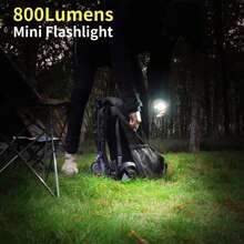 Rechargeable LED Flashlight Keychain Lamp - 1 Stück - Übersicht 4