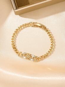 1pc Copper Inlaid Zirconia Delicate Elegant Cute Sunflower Children's Bracelet, Suitable For Girls/Boys/Family/Friends, Multifunctional, Luxury, Party, Banquet, Holiday, Christmas, Thanksgiving, Halloween, Gift - Yellow Gold - View 7