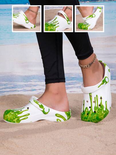 Adjustable Loose Flat Sandals, Suitable For Garden, Lounging, Travel, Beach, Closed Toe