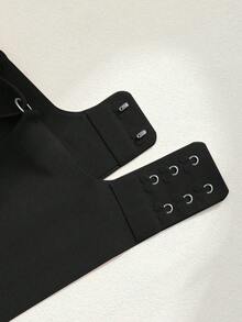 Set de 3 sujetadores sin costuras y acolchados, sujetadores inalámbricos cómodos, sujetadores básicos de unicolor sin costuras para mujeres - Negro - Ver 9