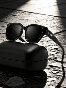 1副/2副复古休闲高品质男士方框眼镜，适合日常生活、驾驶、骑行等场合。 - 灰色 - 查看 7