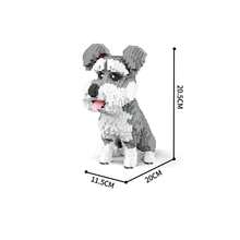 3D Puzzle Building Blocks Cartoon Dog Shapes, E.G. Schnauzer, Dachshund, Husky, Etc. Pet Dog Shaped Building Block Set. Birthday Gift. Room Decor. - Pack Bag 1 - View 12