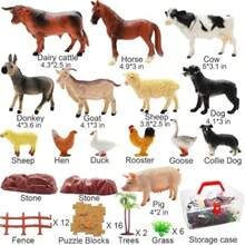 BOLZRA Farm Animal Figurines Realistic Plastic Animals Toys With Fences Building Blocks Farm Figures Playset Educational Christmas Birthday Gift For And Toddlers 53 PCSFull Of Fun - FarmAnimalsPlayset - View 4