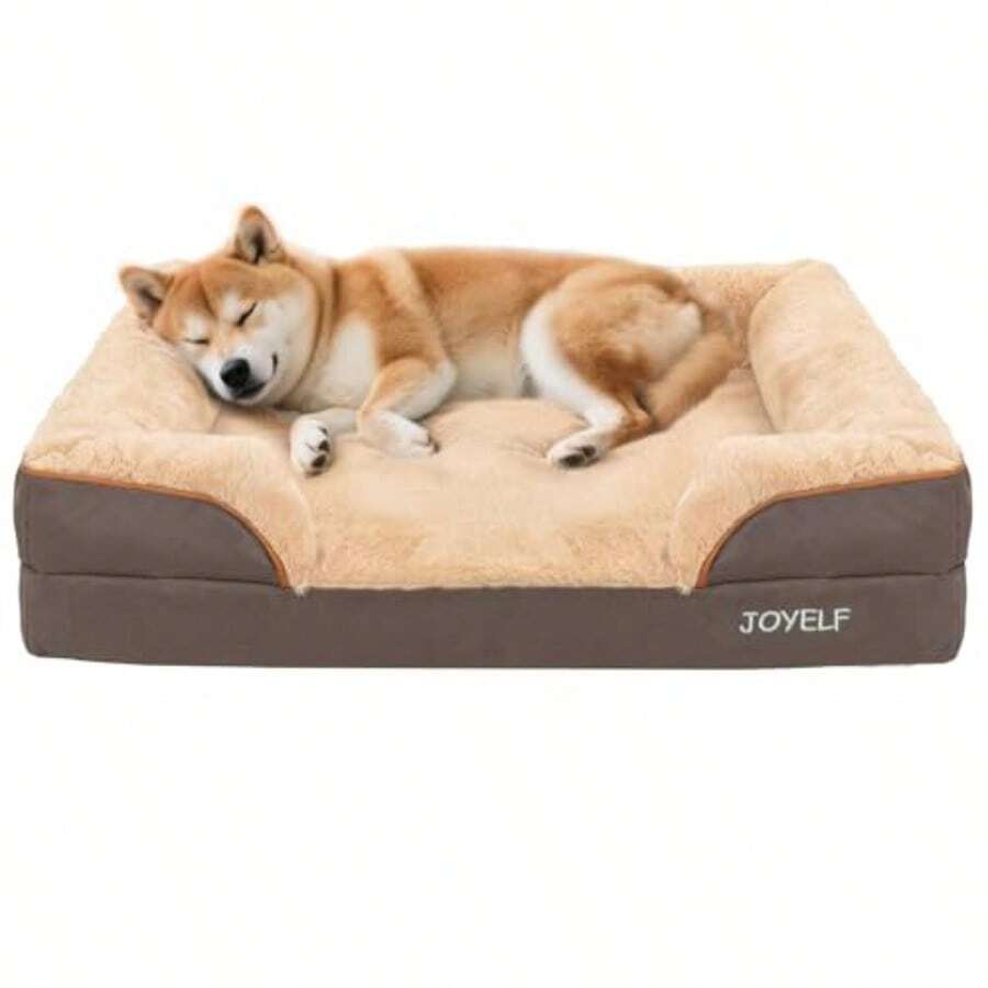 JOYELF Cama para Perros para Perros medianos sofá Cama de Es Cama para Mascotas con e Antideizante sofá Cama Duradero para Perros pequeños y medianos - Marrón - Mediano 70x52x165CM - Ver 1