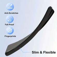 1pc:Vivo Black Silicone Phone Case, Suitable For Vivo Y20, Vivo Y27, Vivo Y36, Vivo V29, Vivo V30e, Vivo V40. It Is A Phone Protective Case, Phone Outer Case, Phone Cover, Anti-Drop Phone Case, Black Phone Case, Simple Phone Case, Solid Color Phone Case, Black Phone Case, TPU Phone Case, Anti-Drop Phone Case (Military-Grade Anti-Drop). - Black - View 6